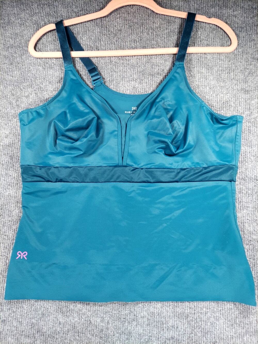 Ruby Ribbon Reina Cami Shaper Size 42 Peacock Teal Style 1812 Shaping Tank Top